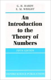 Cover of: An introduction to the theory of numbers by G. H. Hardy