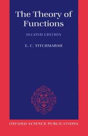 Cover of: The Theory of Functions | Edward C. Titchmarsh