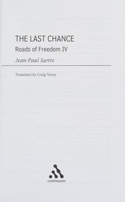 Cover of: Last chance by Jean-Paul Sartre