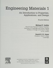 Cover of: Engineering materials 1: an introduction to properties, applications, and design