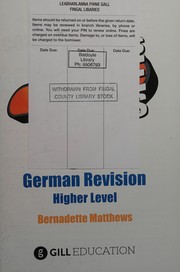 Cover of: German Revision Leaving Cert Higher Level