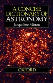 Cover of: A concise dictionary of astronomy