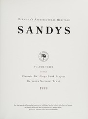Cover of: Bermuda's architectural heritage: Sandys / [Andrew Trimingham]