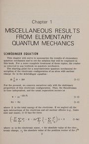 Cover of: Intermediate quantum mechanics