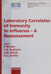 Cover of: Laboratory correlates of immunity to influenza by volume editors: Fred Brown ... [et al.].