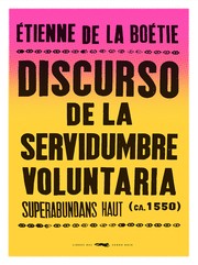 Cover of: Discurso de la servidumbre voluntaria by 