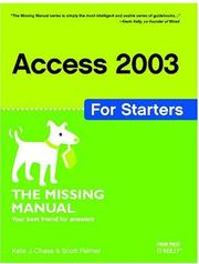 Cover of: Access 2003 for Starters: The Missing Manual