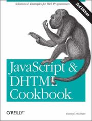Cover of: JavaScript & DHTML Cookbook by Danny Goodman
