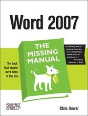 Cover of: Word 2007: The Missing Manual