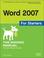 Cover of: Word 2007 for Starters