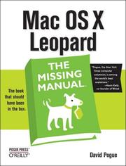 Cover of: Mac OS X Leopard by David Pogue