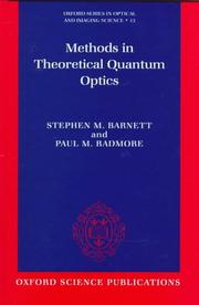 Cover of: Methods in theoretical quantum optics