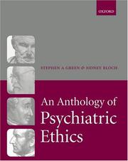 Cover of: An Anthology of Psychiatric Ethics