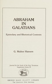 Cover of: Abraham in Galatians by G. Walter Hansen