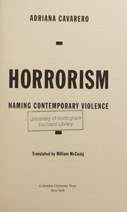 Cover of: Horrorism: naming contemporary violence