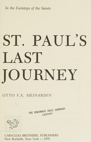 Cover of: St. Paul's last journey