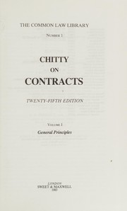 Cover of: Chitty on contracts.