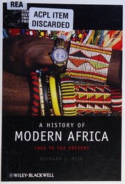 Cover of: A history of modern Africa: 1800 to the present