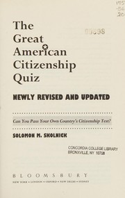 Cover of: Great American Citizenship Quiz: Newly Revised and Updated