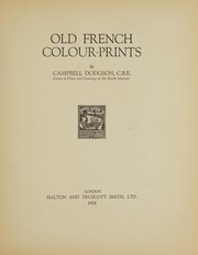 Cover of: Old french colour-prints.