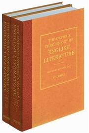 Cover of: The Oxford Chronology of English Literature: Two Volume Set