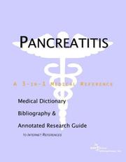 Cover of: Pancreatitis - A Medical Dictionary, Bibliography, and Annotated Research Guide to Internet References