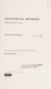 Cover of: Existential Monday by Benjamin Fondane