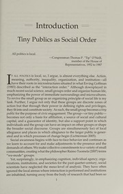 Cover of: Tiny publics: a theory of group action and culture