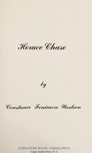 Cover of: Horace Chase.