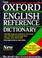 Cover of: The Oxford English reference dictionary