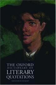 Cover of: The Oxford dictionary of literary quotations by edited by Peter Kemp.