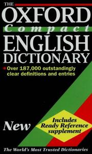 Cover of: The Oxford compact English dictionary by edited by Catherine Soanes.