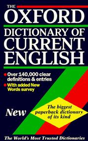 Cover of: The Oxford Dictionary of Current English by Della Thompson, Della Thompson