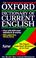 Cover of: The Oxford Dictionary of Current English