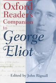 Cover of: Oxford reader's companion to George Eliot