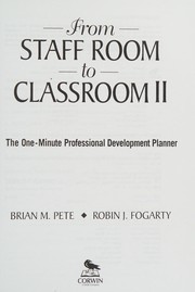 Cover of: From staff room to classroom II by Brian M. Pete