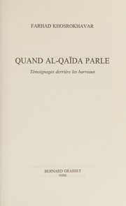 Cover of: Quand Al-Qaïda parle: témoignages derrière les barreaux