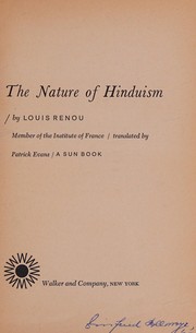 Cover of: The nature of Hinduism.