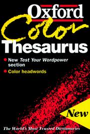 Cover of: The Oxford color thesaurus by Alan Spooner