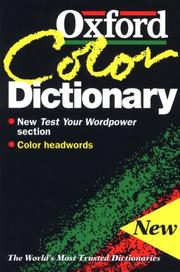 Cover of: The Oxford color dictionary by edited by Maurice Waite.