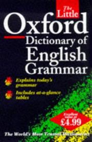 Cover of: The Little Oxford Dictionary of English Grammar (Dictionary)