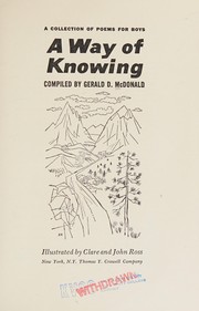 Cover of: A way of knowing: a collection of poems for boys.