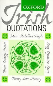 Cover of: Oxford Irish quotations by edited by Bernard O'Donoghue.