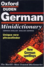 Cover of: The Oxford-Duden German minidictionary by Gunhild Prowe
