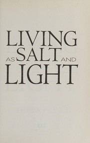 Cover of: Living As Salt and Light