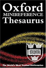 Cover of: The Oxford minireference thesaurus