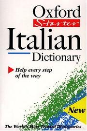 Cover of: Oxford starter Italian dictionary by edited by Colin McIntosh.