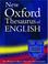 Cover of: New Oxford Thesaurus of English (Thesaurus)