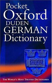Cover of: The pocket Oxford-Duden college German dictionary: German-English, English-German