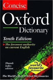 Cover of: The Concise Oxford English Dictionary: Thumb Indexed (Dictionary)